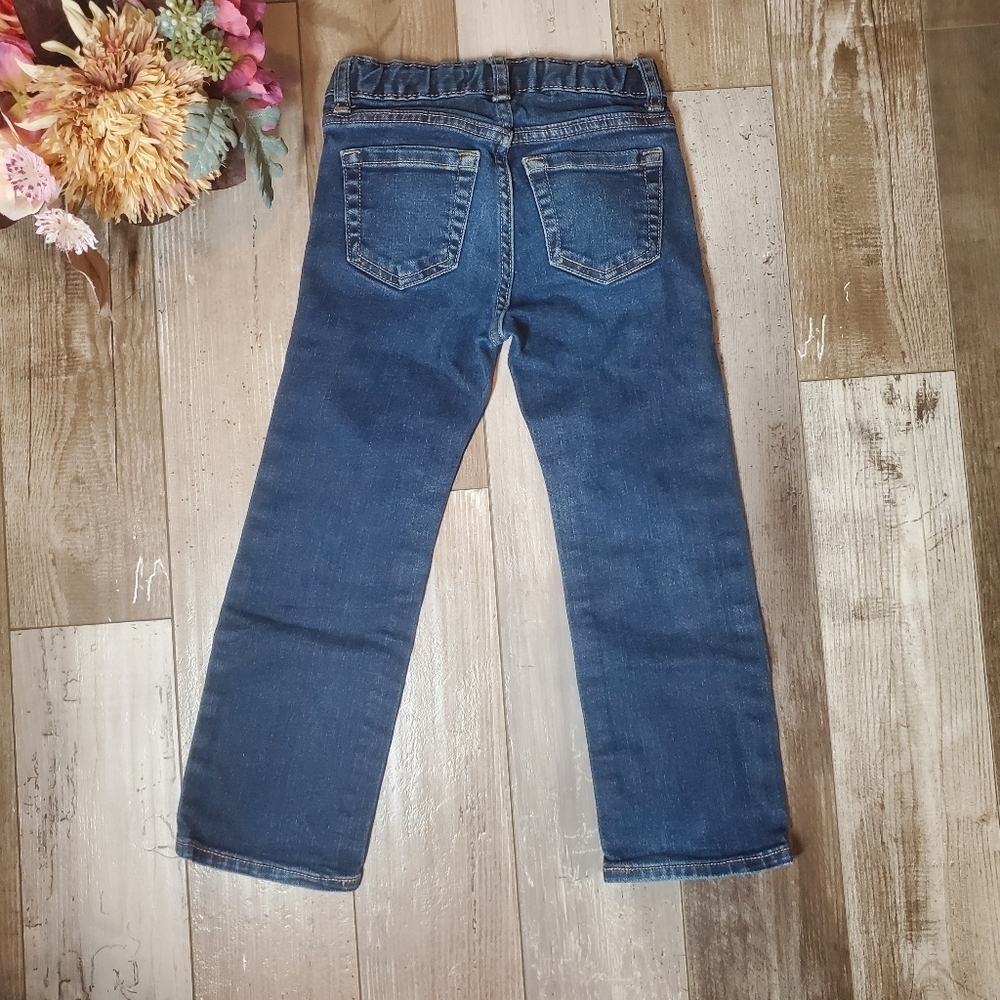 Old Navy Straight Leg Dark Wash Blue Denim Jeans Boys Size 5 Regular NWOT EUC - Picture 2 of 11